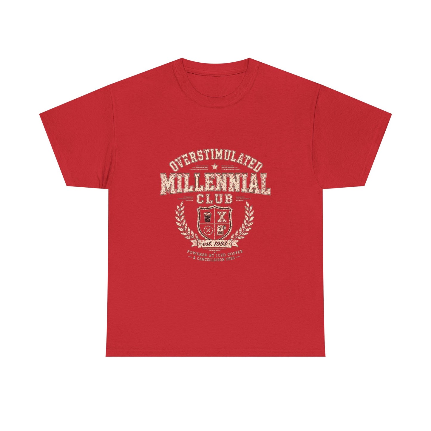 Overstimulated Millennial Club Vintage Graphic T-Shirt