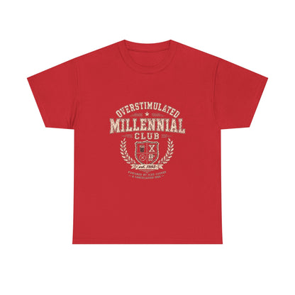 Overstimulated Millennial Club Vintage Graphic T-Shirt