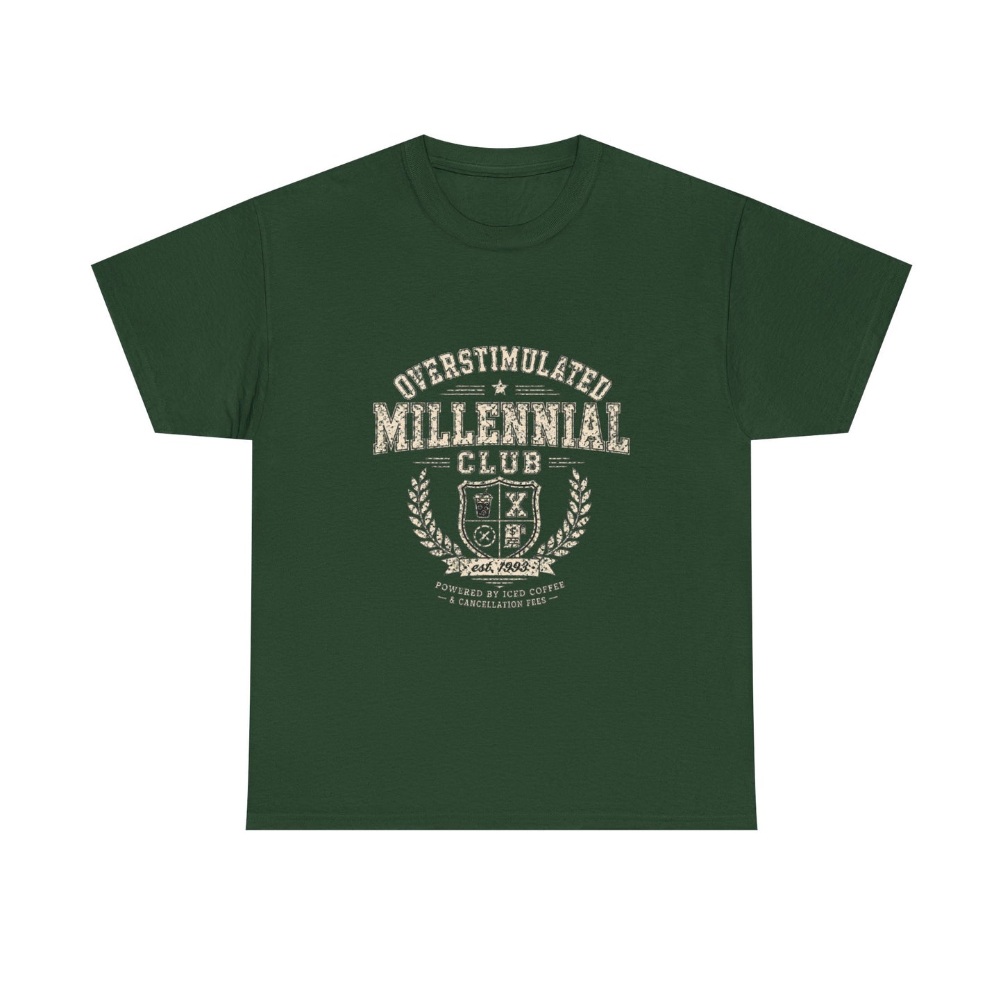 Overstimulated Millennial Club Vintage Graphic T-Shirt