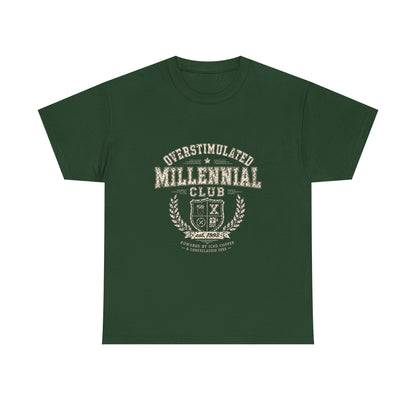 Overstimulated Millennial Club Vintage Graphic T-Shirt