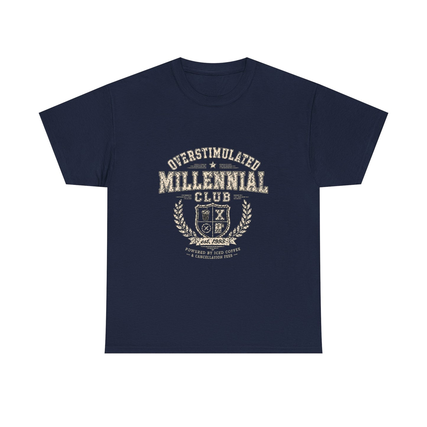 Overstimulated Millennial Club Vintage Graphic T-Shirt