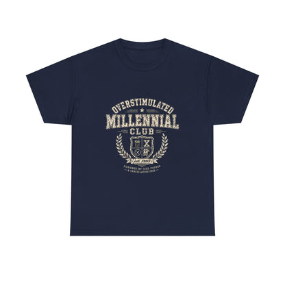 Overstimulated Millennial Club Vintage Graphic T-Shirt