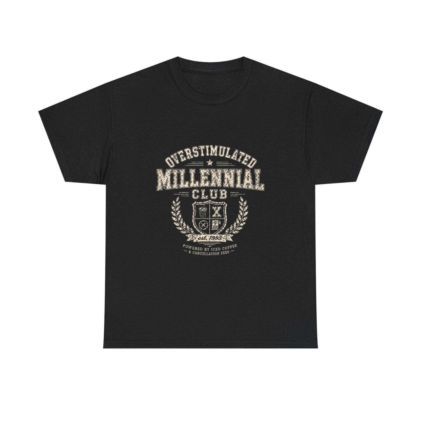 Overstimulated Millennial Club Vintage Graphic T-Shirt