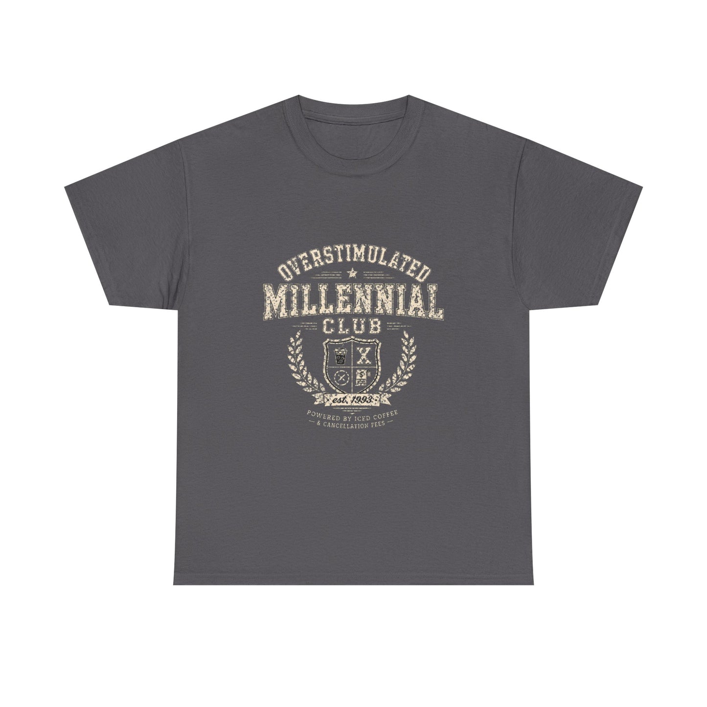 Overstimulated Millennial Club Vintage Graphic T-Shirt
