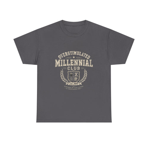 Overstimulated Millennial Club Vintage Graphic T-Shirt