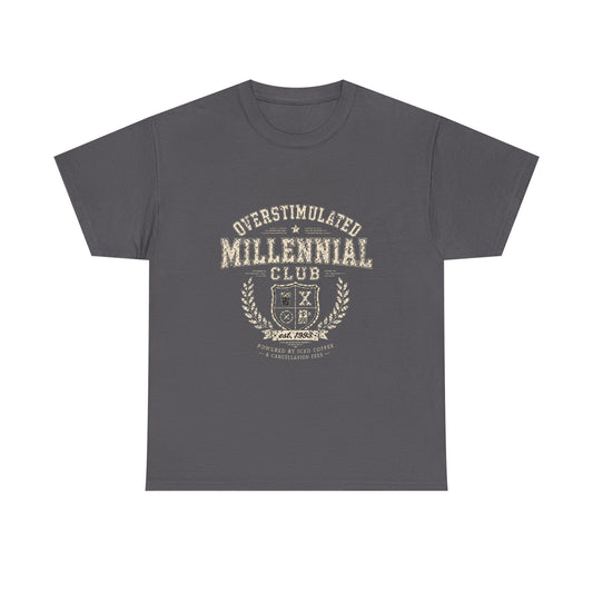 Overstimulated Millennial Club Vintage Graphic T-Shirt