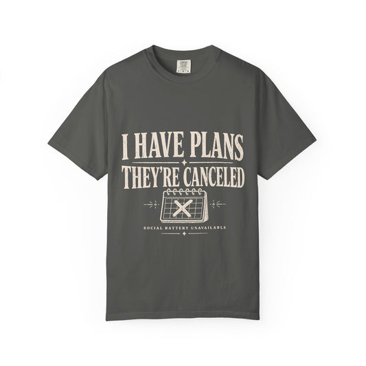 I Have Plans They’re Canceled Funny Vintage Graphic T-Shirt